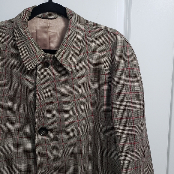 VINTAGE STYLED BY FINE ARTS Long Plaid Coat - Picture 7 of 12